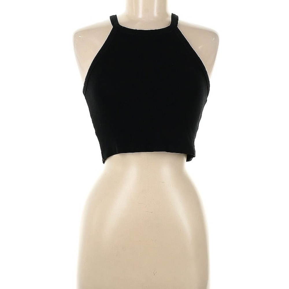 Zara Black Halter Crop Top